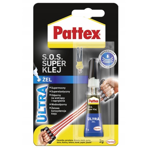 Spoločnosť PATTEX S.O.S. SUPER GLUE POWER GEL 2g INSTANT