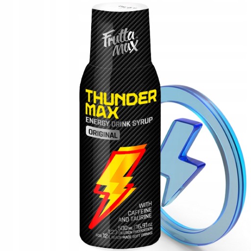 FRUTTAMAX THUNDER MAX ENERGY DRINK SIRUP Ikonická chuť RED BULLA SODASTREAM