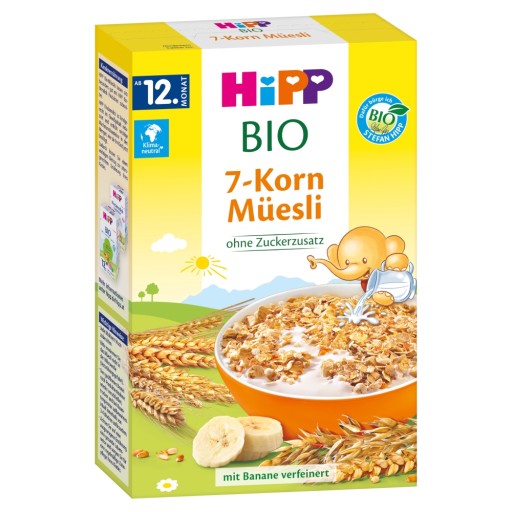 HiPP BIO Müsli 7 cereálií s BIO banánmi, 200 g