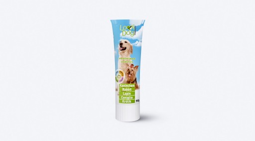 Lovi Dog Pate pre psov tuba králik 90 g