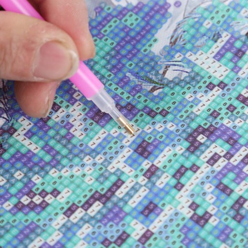 VLKY DIAMANTOVÁ VÝŠIVKA 40x30cm 5D OBRAZOVÁ MOZAIKA 00