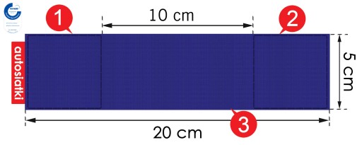 Samo-suchý zips - Držiak na suchý zips do kufra - 20 cm