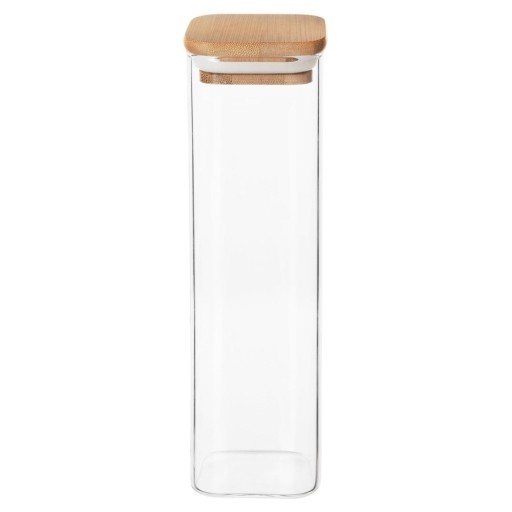 SKLENENÁ BAMBOO kuchynská nádoba na sypké potraviny, 600 ml