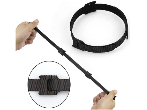 VELCRO PÁSKA ORGANIZÁTOR NA KABEL SVIEČKA KRVAZA 15cm ČIERNA 50 ks