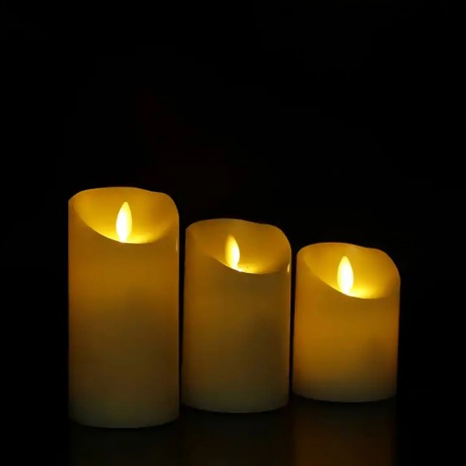 RGB LED SVIEČKY SET FAREBNÝCH SVIEČOK NA DIAĽKU
