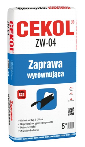 SILNÁ VYROVNÁVACIA MALTA CEKOL ZW-04 5 KG