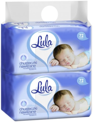 Vlhčené obrúsky s panthenolom LULA 3 x 72 ks + 1 grátis