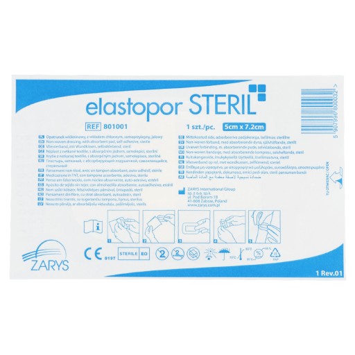 Elastopor STERIL 5cmx7,2cm STERILNÝ DRESING 100 ks