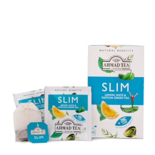 Ahmad Slim Lemon Mate a zelený čaj Matcha