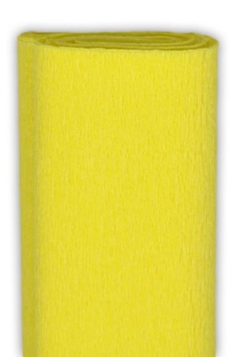 Krčený hodvábny papier - svetložltý, 50 x 200 cm