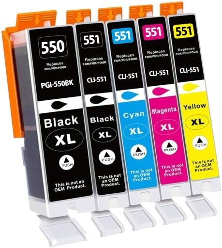 5x XL ATRAMENTY PRE TLAČIAREŇ CANON PIXMA IP7250 MG5650 MG5550
