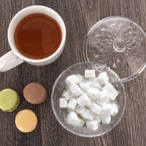 Cukornička SUGAR BOWL sklenená nádoba s vrchnákom