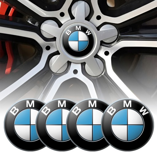 4 Emblémy Stredy ráfikov Kryty kolies BMW SET TOP 60 mm
