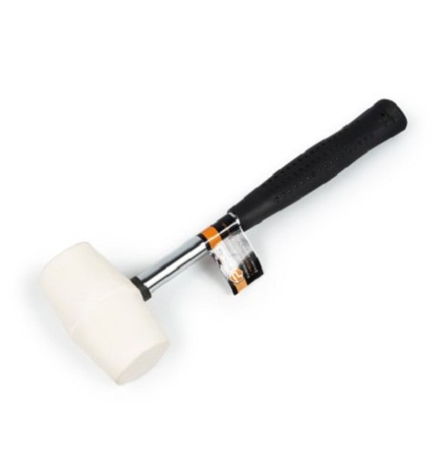 Gumové kladivo s kovovou rukoväťou Polax 39-003 biele 225 g
