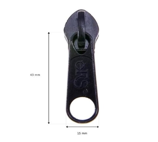 Kovový bežec pre 10 mm špirálový zips, strojový bežec, 4 ks.