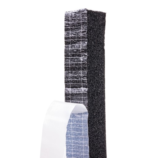 Zvukovo izolačné penové samolepiace gumené tesnenie 25 mm x 20 mm x 1000 mm