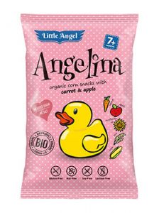 Mini ANGELINA kukuričné chrumky, mrkva a jablko