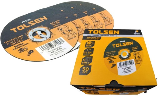 ŠTÍNOVÉ KOVOVÉ REZNÉ KOTÚČE 125x3,0 mm PLOCHÝ TOLSEN