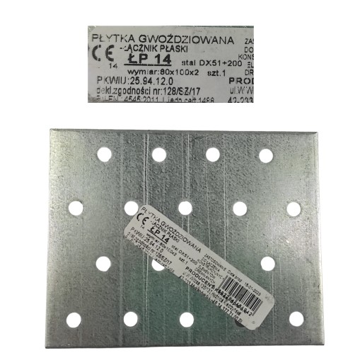 Plochá spojka LP-14 rozmery 80x100mm Skrutka-kov