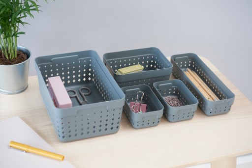 ORGANIZÁTOR NA PRÍBORY VLOŽKA NÁDOBY DO ZÁSUVKY SKRINÍK 24x8cm BIELY PLAST