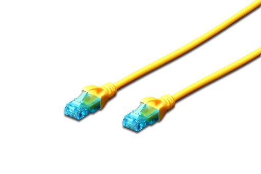 PatchCord UTP 5e sieťový kábel žltý 1M