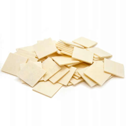 Drevené kocky 25x25x1,6mm Aliga 50ks PK-0639