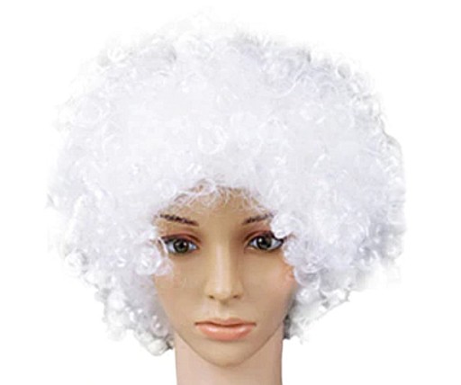 BIELA Parochňa kučeravá AFRO VLASOVÝ KARNEVAL NATIVE PLAY