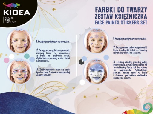 SET FACE PAINT PAINT NÁLEPKY TETOVACIE CENCILY MAKEUP FROST