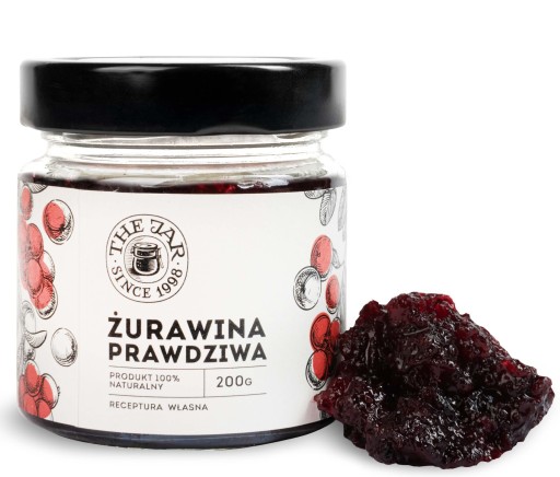 Pravý brusnicový džem 61% 200g THE JAR
