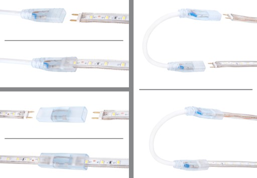LED PÁS 230V 2835/60 1M IP68 5W TEPLÁ BIELA