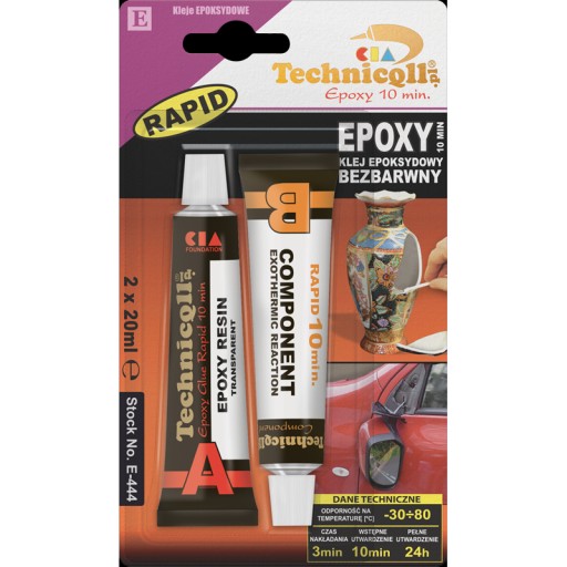 TECHNICQLL EPOXIDOVÉ LEPIDLO 10 MINÚT 2X20 ML E-444