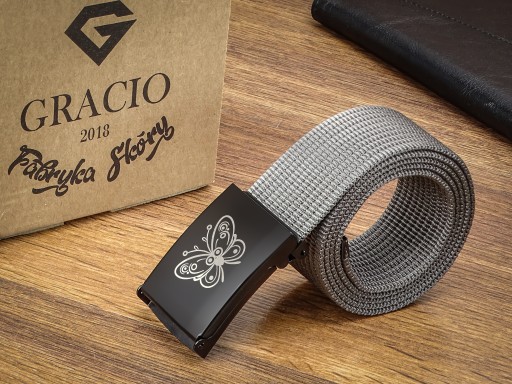 GRACIO POLISH remienok, popruh, BUTTERFLY BUCKLE