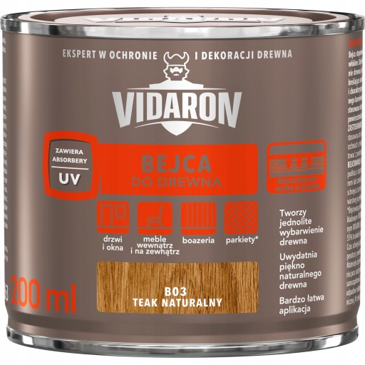VIDARON Moridlo na drevo B03 Prírodný teak 0,2L