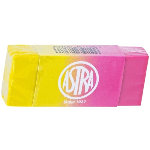 ASTRA ŠKOLNÁ GUMA, MÄKKÁ, DVOJFAREBNÁ, NEÓNOVÁ