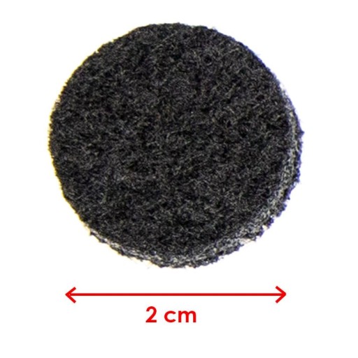 Plstené podložky na stoličky 20 mm samolepiace okrúhle čierne 77 kusov