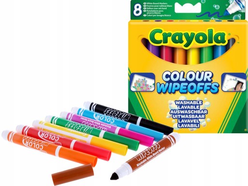 CRAYOLA Značkovače ZNAČOVAČE na BIELE tabuľu Značkovače DRY-ERASE 8 farieb