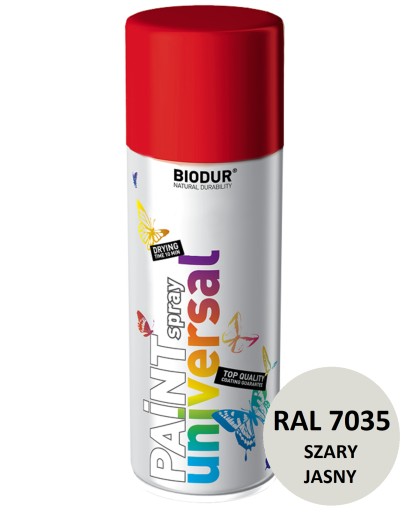 SMALTOVÁ FARBA V SPREJ UNIVERZÁLNY AEROSOL SVETLO SIVÁ 400 ml