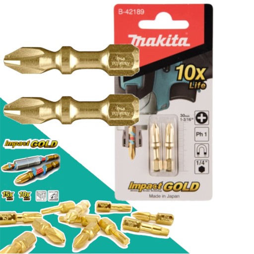 Bity Makita GOLD PH1 x 30 mm B-42189 2 ks