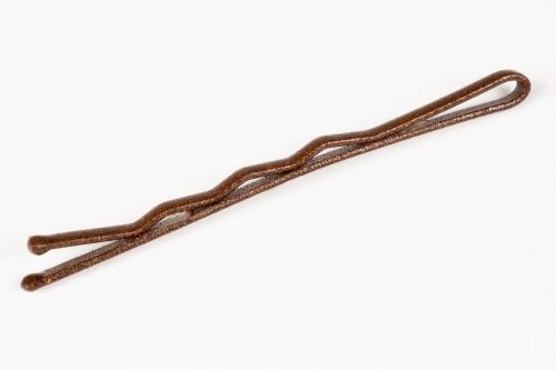 Iza BROWN MATT Bobby pins 100 ks 6 cm s dvoma guličkami