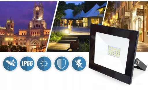 HALOGÉNOVÁ LED LAMPA 20W IP66 ÚSPORNÁ