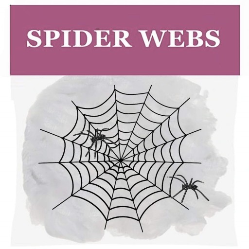 PAVUČNÁ SIEŤ S PAVÚČKOU SIEŤKOU HALLOWEEN 20g OZDOBA OZDOBA PAVÚKY x2