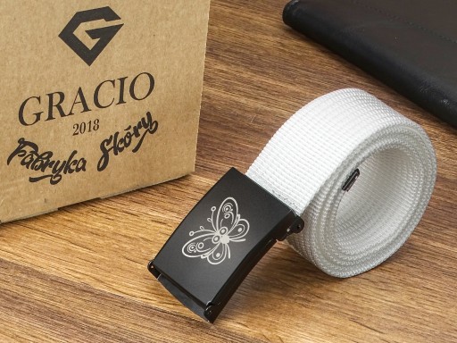 Dámsky popruhový opasok Butterfly BUCKLE 125cm
