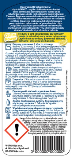 ODVÁPŇOVAČ PRE KÁVOVAR ZELMER AMICA KRUPS MELITTA NIVONA PHILIPS 250ml
