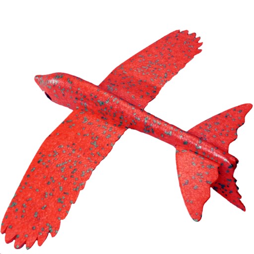 HRAČKA KITE PRE DETI LIETADLO STYROFOAM Šípka VTÁČIK KLUZÁK ČERVENÝ