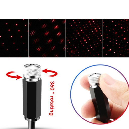 AUTOPROJEKTOR INTERIÉR AUTA USB LASER DARČEK PRE OVLÁDAČ LED LED