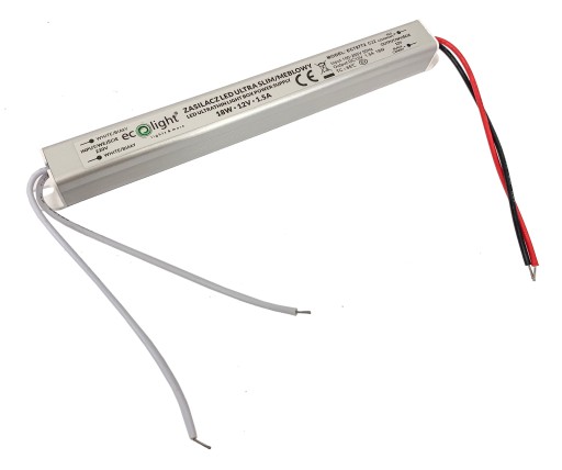 LED ultra tenký 1,5A 18W 12V nábytkový zdroj