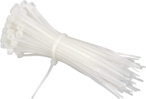 100x KABELOVÉ VIAZAČKY BIELE VIAZAČKY 2,5x250 mm