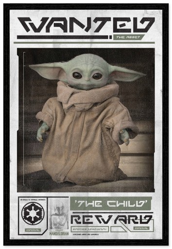Plagát Star Wars Mandalorian Yoda 61x91,5 cm