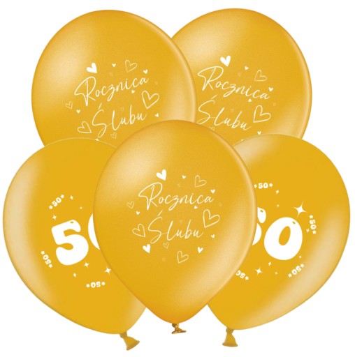 Sada zlatých balónov Mix 50. výročie svadby