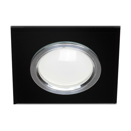 SET SQUARE GLASS svietidlo BLACK +LED GU10 7W